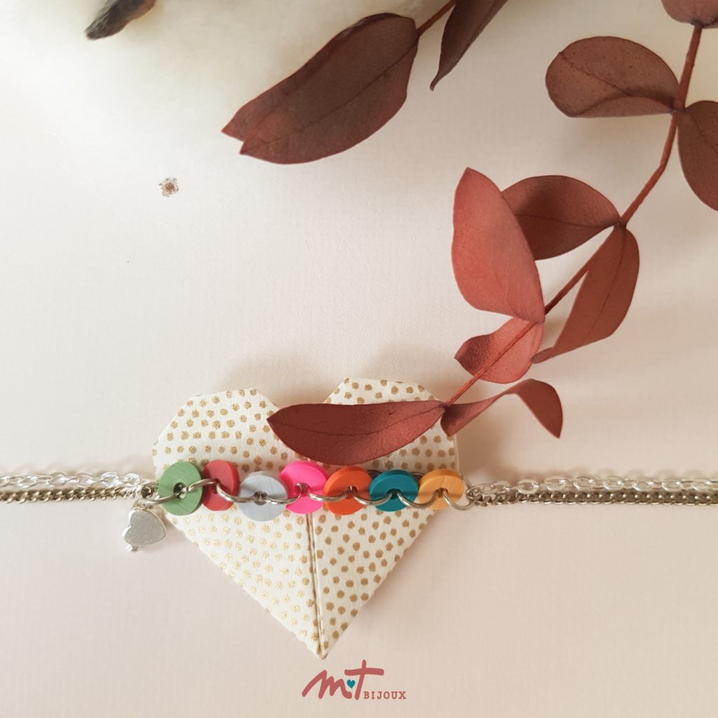 Bracelet "Petit coeur gris"