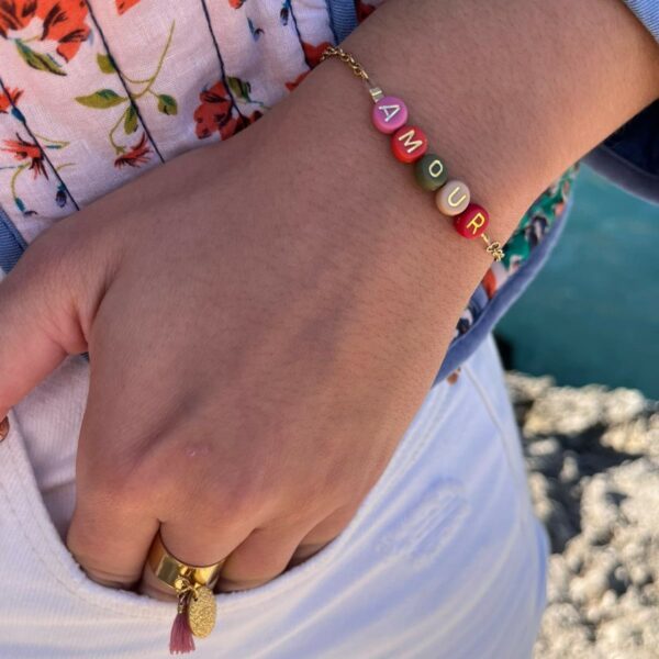 Les bracelets à message en perles lettres – Dis-le avec des perles ! - SUR COMMANDE – Image 3