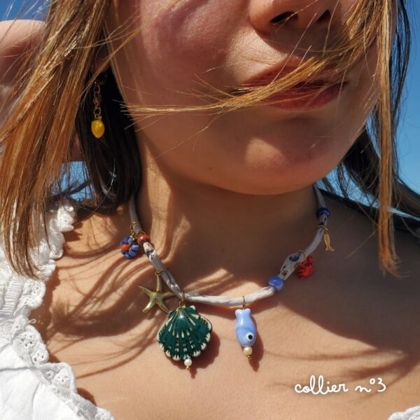 Collier charm's tendance coloré, estival, mignon et coloré