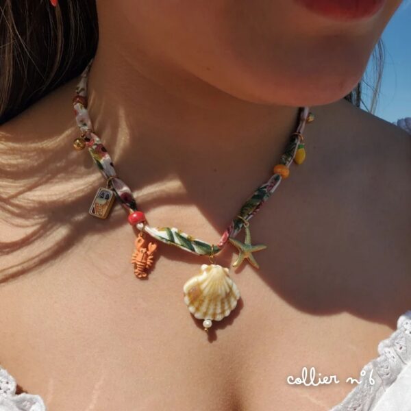 Collier charm's tendance coloré, estival, mignon et coloré