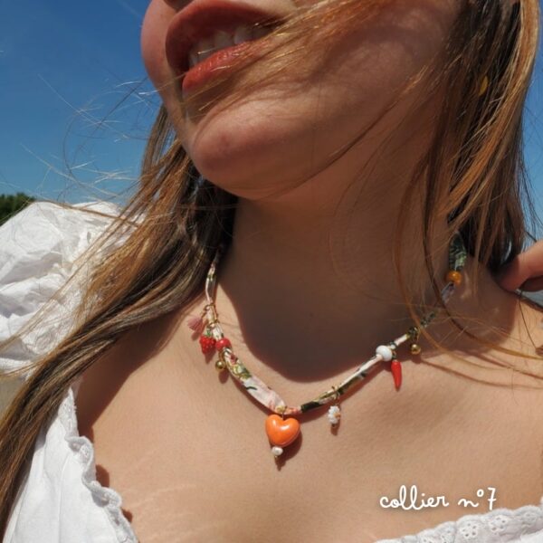 Collier charm's tendance coloré, estival, mignon et coloré