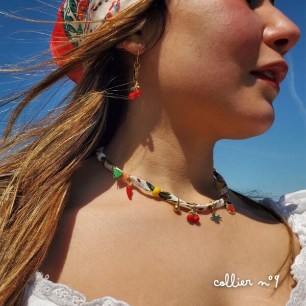 Collier charm's tendance coloré, estival, mignon et coloré
