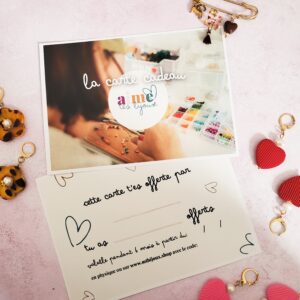 La carte cadeau Aime tes Bijoux. La carte à offrir pour un cadeau réussit à tous les coup !