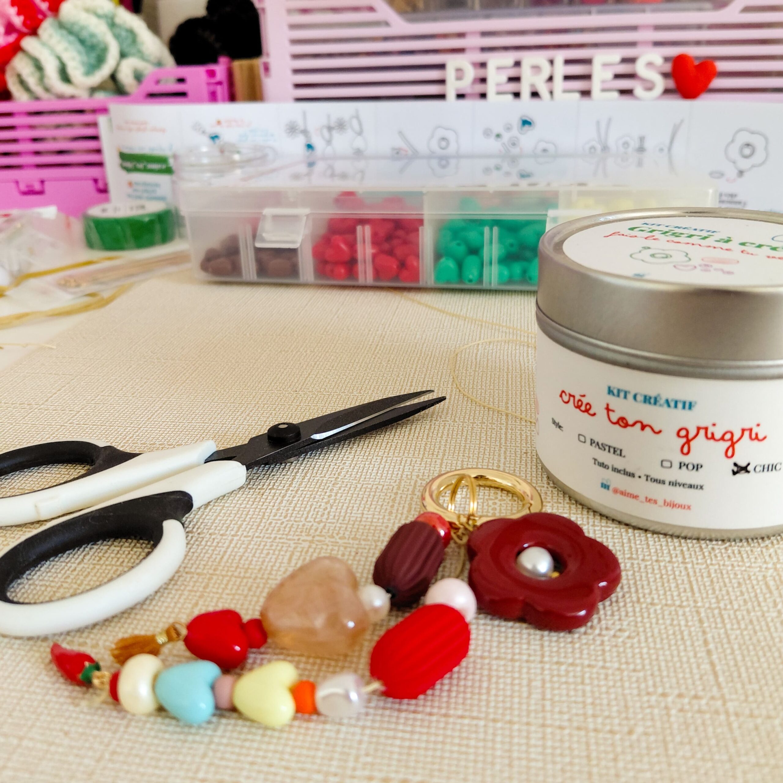 Kit créatif grigri avec perles et charms
